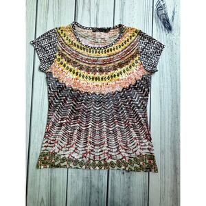 prAna Sz S Sol Tee T Shirt Design Earthy Recycled Materials Hippie